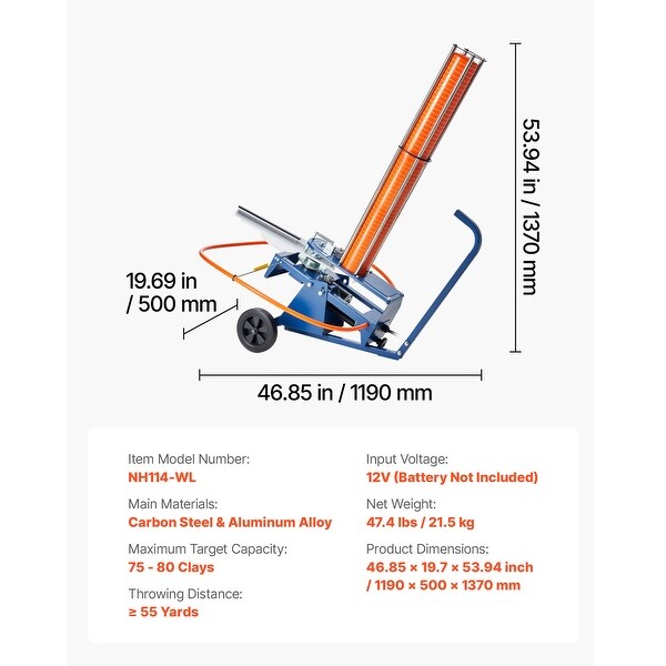 UIMOSO Clay Target Thrower, 55+ Yards Automatic Skeet and Trap